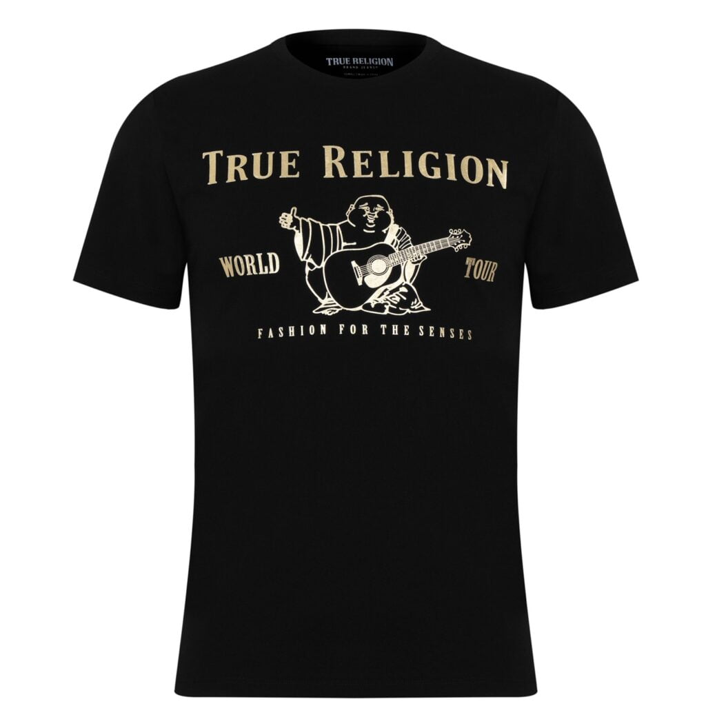True Religion Buddha Black/Gold T Shirt