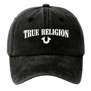 True Religion Whie Logo Black Hats